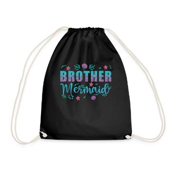 Brother Mermaid - Drawstring Bag - black - Front