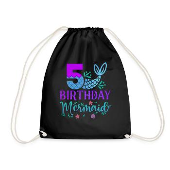 5ème anniversaire Sirène - Sac de sport léger - noir - Devant
