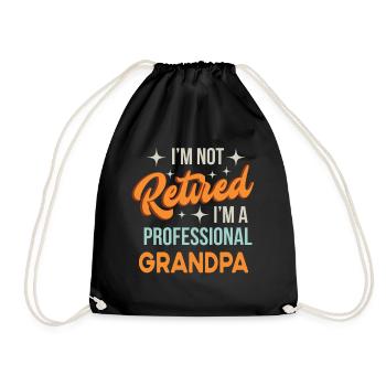 Je ne suis pas à la retraite Je suis G Grand-père professionnel Drôle - Sac de sport léger - noir - Devant