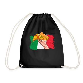 Amateur de pizza italienne Italie Flag Pizza Faire de la pizza - Sac de sport léger - noir - Devant