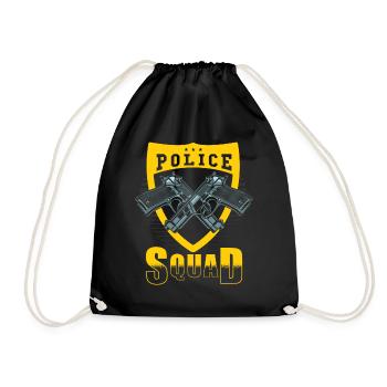 Police Command - Drawstring Bag - black - Front