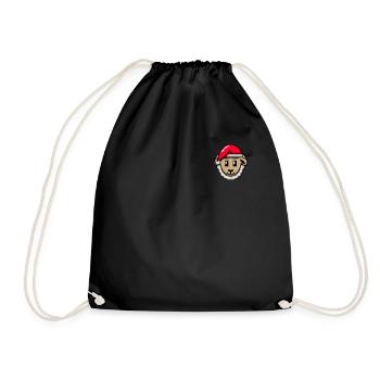 Moutons pixélisés Noël - Drôles de moutons - Sac de sport léger - noir - Devant