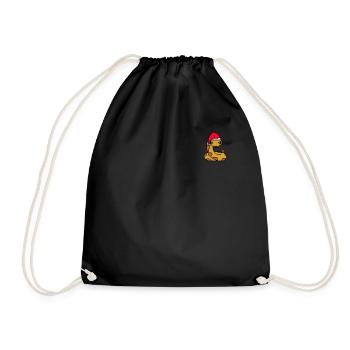 Snake Pixelated Christmas - Funny Snake - Drawstring Bag - black - Front