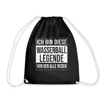 Wasserball-Spieler Geburtstag geboren Legende - Turnbeutel - Schwarz - Vorne