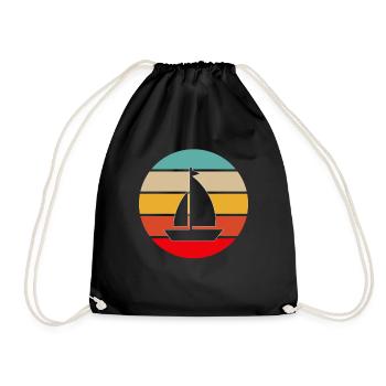 Rétro de la voile - Sac de sport léger - noir - Devant