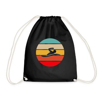 Natation Rétro - Sac de sport léger - noir - Devant