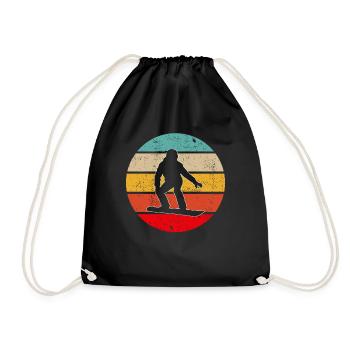 Snowboard Rétro - Sac de sport léger - noir - Devant