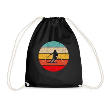 Ski rétro - Sac de sport léger - noir - Devant