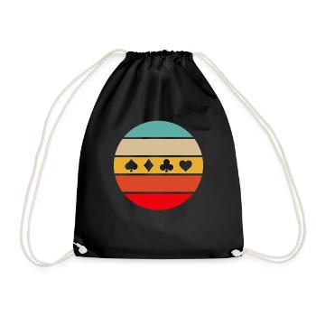 Poker Rétro - Sac de sport léger - noir - Devant