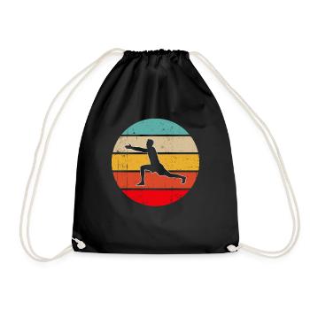 Yoga Retro - Turnbeutel - Schwarz - Vorne