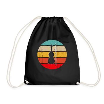 Violon Rétro - Sac de sport léger - noir - Devant