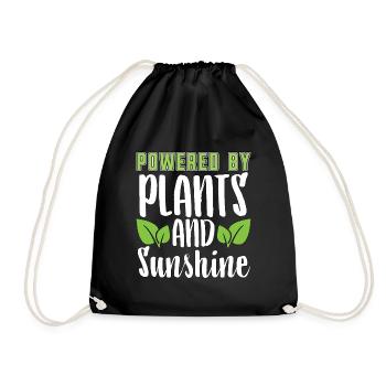 Régime végétalien alimenté par des plantes Sans produits laitiers sans viande - Sac de sport léger - noir - Devant