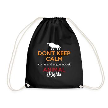 Animal Welfare Don't Keep Calm Adopt Animal Worker - Turnbeutel - Schwarz - Vorne