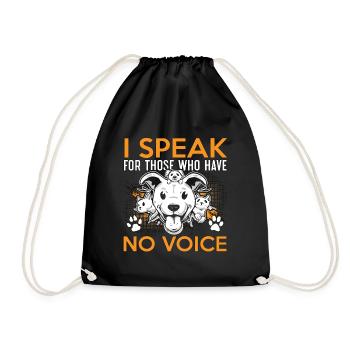 Animal Welfare I Speak For Adoptions Animal Worker - Turnbeutel - Schwarz - Vorne