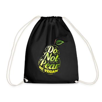 Do Not Pear - Be Vegan - Turnbeutel - Schwarz - Vorne
