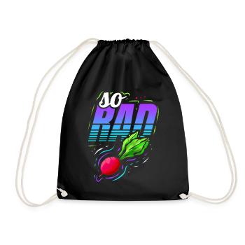 So Rad - Vegetarian Radish - Go Vegan - Turnbeutel - Schwarz - Vorne