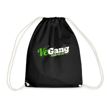 Member Of The VeGang - Vegetarians - Go Vegan - Drawstring Bag - black - Front
