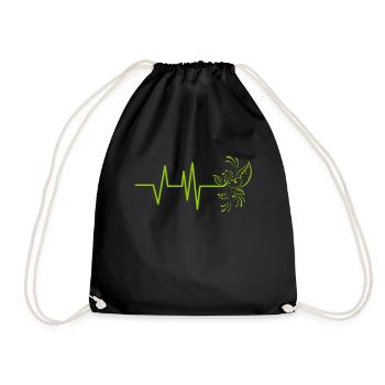 Green Heartbeat se termine dans les plantes - Vegetarism - Go - Sac de sport léger - noir - Devant