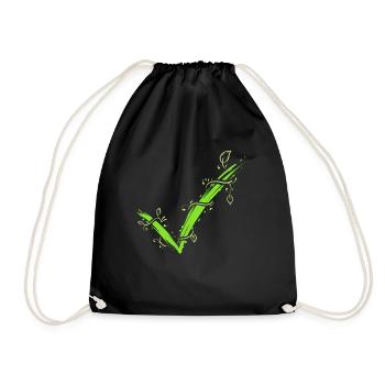 Green Hook For Yes To Vegetarianism And Veganism - Turnbeutel - Schwarz - Vorne