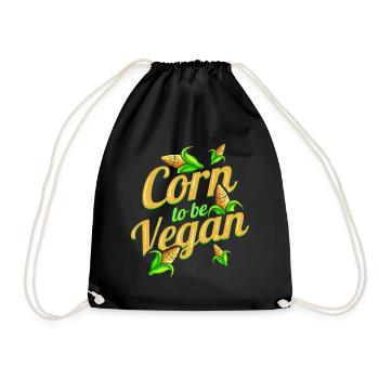 Je suis Corn To Be Vegan - Born To Be Vegan - Sac de sport léger - noir - Devant