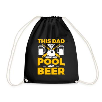 Billiard Papa - Drawstring Bag - black - Front