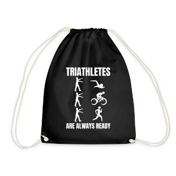 Triathlet Witz - Turnbeutel - Schwarz - Vorne
