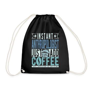Buchalter coffee saying - Drawstring Bag - black - Front