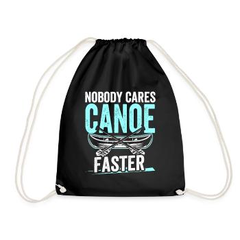 Canoeing Canoeing Interested in Nobody Cares Team - Drawstring Bag - black - Front