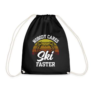 Personne ne se soucie de skier plus vite - Sac de sport léger - noir - Devant
