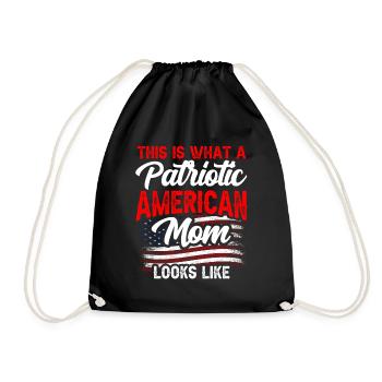 Voici à quoi ressemble une mère américaine patriote aux États-Unis - Sac de sport léger - noir - Devant