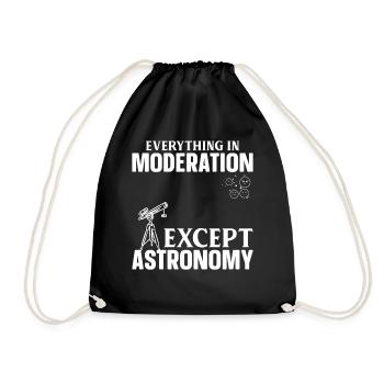 Planet Astronomy Everything In Moderation Except A - Drawstring Bag - black - Front