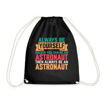 Space Rocket Aerospace Space Travel Space Astronau - Turnbeutel - Schwarz - Vorne