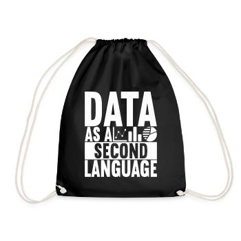 Data Scientist Data Analyst - Drawstring Bag - black - Front
