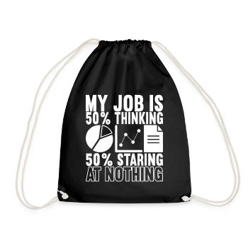Data Scientist Data Analyst - Drawstring Bag - black - Front