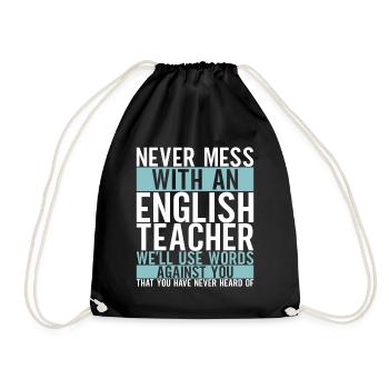Professeur d’anglais Englisch Lehrer - Sac de sport léger - noir - Devant