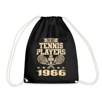 The Best Tennis Players Are Born In 1966 - Drawstring Bag - black - Front