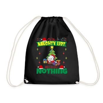 Sur la liste coquine et je ne regrette rien Père Noël - Sac de sport léger - noir - Devant
