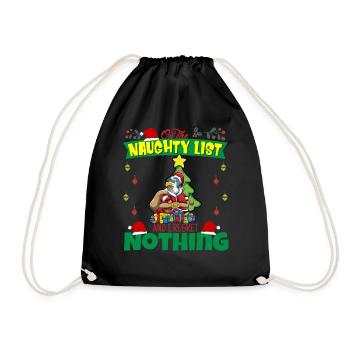 Sur la liste coquine et je ne regrette rien Père Noël - Sac de sport léger - noir - Devant