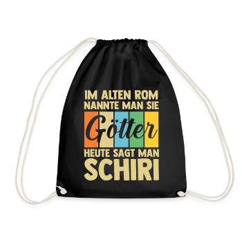Schiri Unparteiischer Fußball Schiedsrichter - Turnbeutel - Schwarz - Vorne