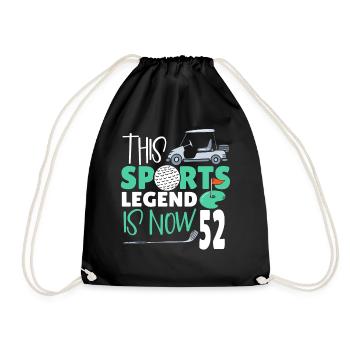 Cette légende du sport a maintenant 52 ans, jeu de golf 52. - Sac de sport léger - noir - Devant