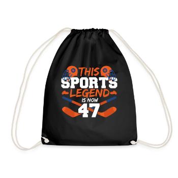 Diese Sport-legende Ist Jetzt 47, Hockey-spiel - Turnbeutel - Schwarz - Vorne