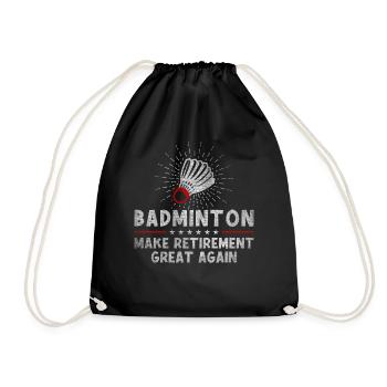 Le badminton rend sa retraite géniale à nouveau Retraité - Sac de sport léger - noir - Devant