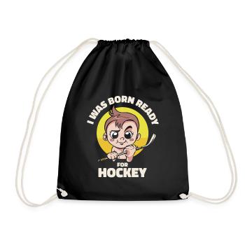 Eishockey Sport Trainer Spiel Spieler Torwart - Turnbeutel - Schwarz - Vorne