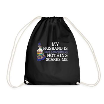Nothing Scares Me New Hampshirite Husband New - Drawstring Bag - black - Front