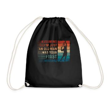 En supposant que je ne suis qu’un vieil homme confond le badminton - Sac de sport léger - noir - Devant