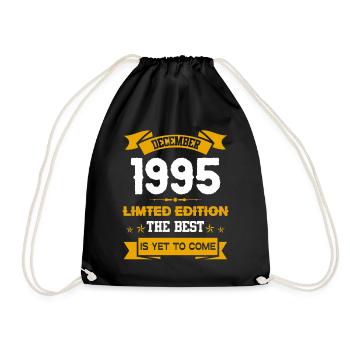 Dezember 1995 Geburtstagsgeschenk - Turnbeutel - Schwarz - Vorne