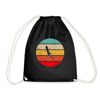 Lézard Rétro - Sac de sport léger - noir - Devant