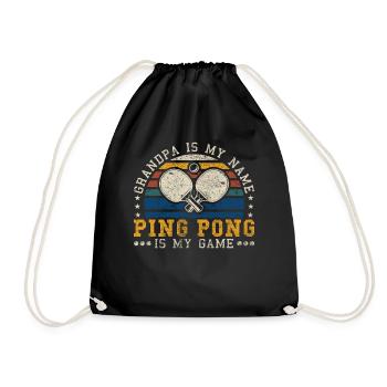 Ping Pong Grandpa Retro Sunset Ping Pong Player - Sac de sport léger - noir - Devant
