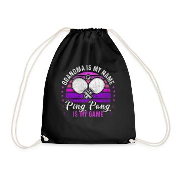 Ping Pong Grandma Retro Sunset Ping Pong Player - Sac de sport léger - noir - Devant