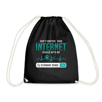 Veterinary Don't Confuse Your Animals Veterinarian - Drawstring Bag - black - Front